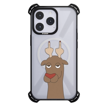 Чохол Pump Silicone Case 03 with MagSafe for iPhone 14 Pro Max Clear/Black Rrogo fuck - цена, характеристики, отзывы, рассрочка, фото 1