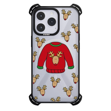 Чохол Pump Silicone Case 03 with MagSafe for iPhone 14 Pro Max Clear/Black Sweater - цена, характеристики, отзывы, рассрочка, фото 1