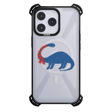 Чехол Pump Silicone Case 03 with MagSafe for iPhone 14 Pro Max Clear/Black Dino scarf - цена, характеристики, отзывы, рассрочка, фото 1