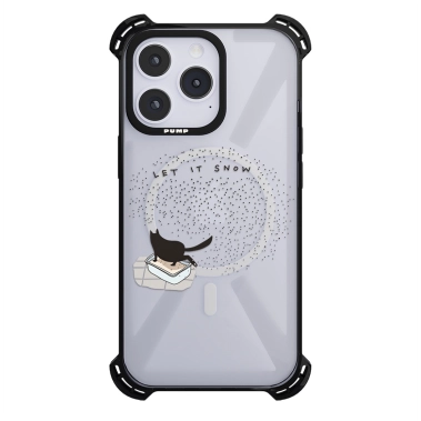 Чехол Pump Silicone Case 03 with MagSafe for iPhone 14 Pro Max Clear/Black Let it - цена, характеристики, отзывы, рассрочка, фото 1