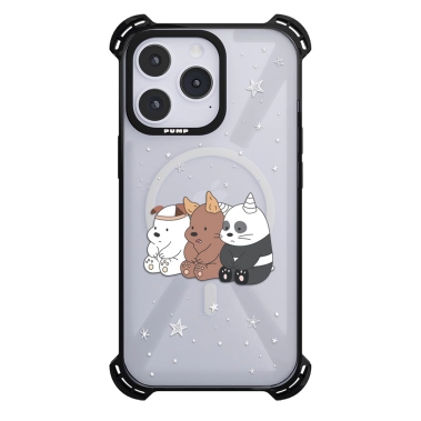 Чохол Pump Silicone Case 03 with MagSafe for iPhone 14 Pro Max Clear/Black Vedmidi - цена, характеристики, отзывы, рассрочка, фото 1