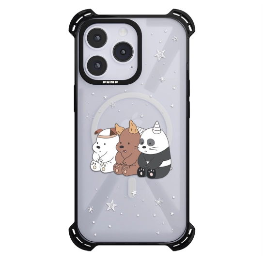 Чохол Pump Silicone Case 03 with MagSafe for iPhone 14 Pro Max Clear/Black Vedmidi