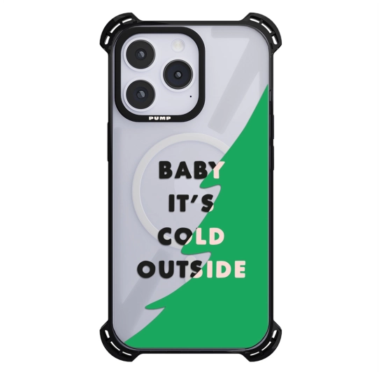 Чехол Pump Silicone Case 03 with MagSafe for iPhone 14 Pro Max Clear/Black Baby Cold