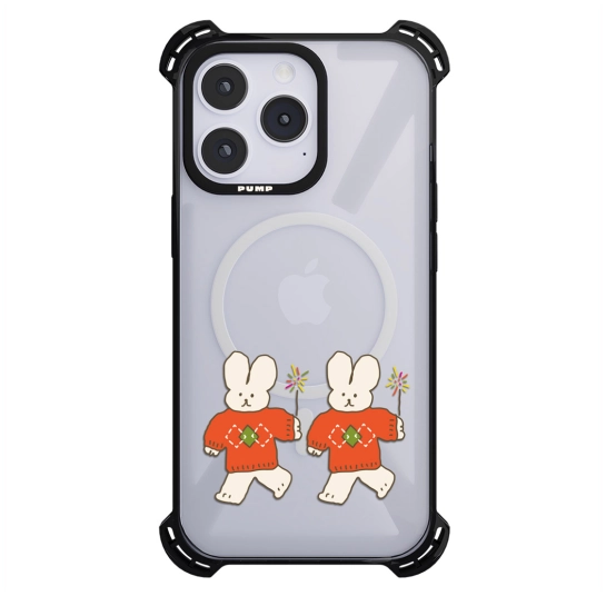 Чехол Pump Silicone Case 03 with MagSafe for iPhone 14 Pro Max Clear/Black Zaytsi 2