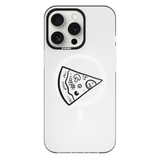 Чехол Pump Framed Silicone Case with MagSafe for iPhone 14 Pro Clear/Black Pizza 1 - цена, характеристики, отзывы, рассрочка, фото 1