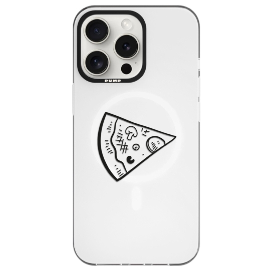 Чехол Pump Framed Silicone Case with MagSafe for iPhone 14 Pro Max Clear/Black Pizza 1 - цена, характеристики, отзывы, рассрочка, фото 1