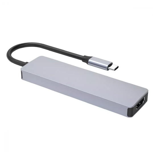 USB-хаб Proove Iron Link 5in1 3*USB3.0 + Tyce C + HDMI Silver - ціна, характеристики, відгуки, розстрочка, фото 2