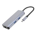 USB-Хаб Proove Iron Link 6in1 2*USB3.0 + SD/TF + RJ45 + HDMI Silver