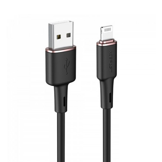 Кабель Acefast C2-02 USB to Lightning 2.4A (1.2m) Black - цена, характеристики, отзывы, рассрочка, фото 1