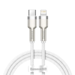 Кабель Baseus Cafule Metal Lightning to USB-C 20W Cable 2m White