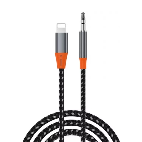 Кабель Wiwu Aux Audio Cable 3.5mm to Lightning (1.5m) Grey - ціна, характеристики, відгуки, розстрочка, фото 1