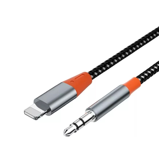 Кабель Wiwu Aux Audio Cable 3.5mm to Lightning (1.5m) Grey - ціна, характеристики, відгуки, розстрочка, фото 2