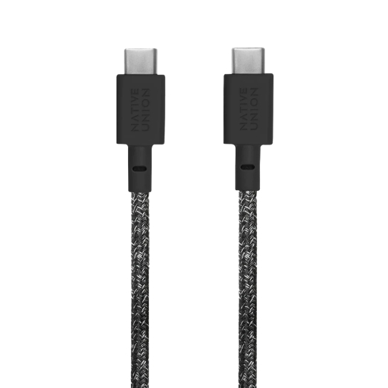Кабель Native Union Belt Cable USB-C to USB-C Cosmos Black (1.2 m) - ціна, характеристики, відгуки, розстрочка, фото 2