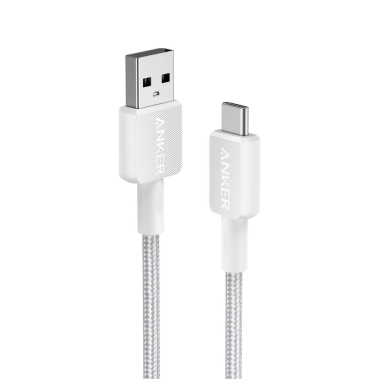 Кабель Anker 322 USB-A to USB-C - 1.8m Nylon White - цена, характеристики, отзывы, рассрочка, фото 1