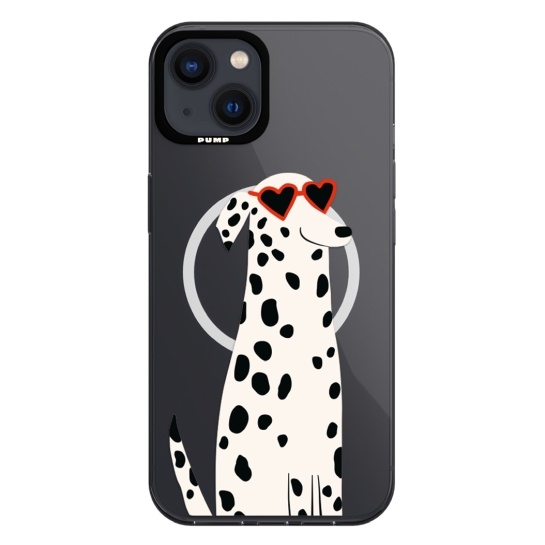 Чохол Pump Framed Silicone Case with MagSafe for iPhone 13 Clear/Black Dalmatin - ціна, характеристики, відгуки, розстрочка, фото 1