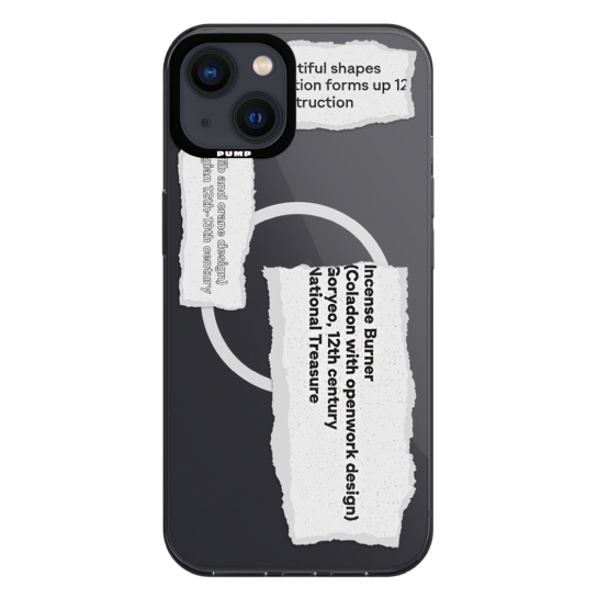 Чехол Pump Framed Silicone Case with MagSafe for iPhone 13 Clear/Black Klaptyk - цена, характеристики, отзывы, рассрочка, фото 1