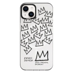 Чехол Pump Framed Silicone Case with MagSafe for iPhone 13 Clear/Black Basquiat 2