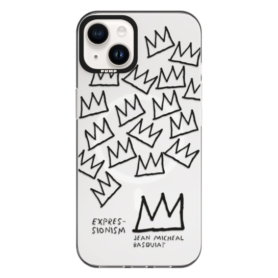 Чохол Pump Framed Silicone Case with MagSafe for iPhone 13 Clear/Black Basquiat 2 - ціна, характеристики, відгуки, розстрочка, фото 1
