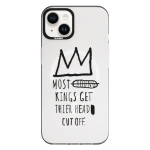 Чехол Pump Framed Silicone Case with MagSafe for iPhone 13 Clear/Black Basquiat 3