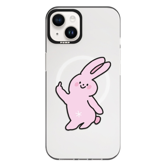 Чехол Pump Framed Silicone Case with MagSafe for iPhone 13 Clear/Black Rozheviy Zay - цена, характеристики, отзывы, рассрочка, фото 1