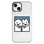 Чехол Pump Framed Silicone Case with MagSafe for iPhone 13 Clear/Black Sobaky