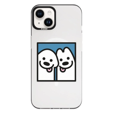 Чохол Pump Framed Silicone Case with MagSafe for iPhone 13 Clear/Black Sobaky - цена, характеристики, отзывы, рассрочка, фото 1