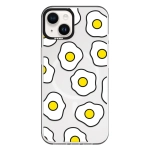 Чохол Pump Framed Silicone Case with MagSafe for iPhone 13 Clear/Black Fried eggs