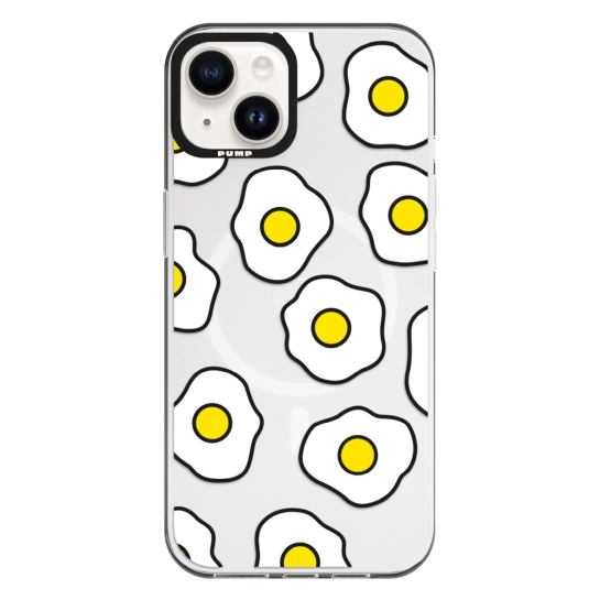 Чохол Pump Framed Silicone Case with MagSafe for iPhone 13 Clear/Black Fried eggs - ціна, характеристики, відгуки, розстрочка, фото 1