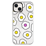Чохол Pump Framed Silicone Case with MagSafe for iPhone 13 Clear/Black Fried eggs 2