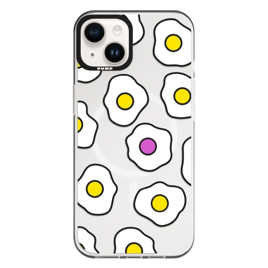 Чохол Pump Framed Silicone Case with MagSafe for iPhone 13 Clear/Black Fried eggs 2 - ціна, характеристики, відгуки, розстрочка, фото 1