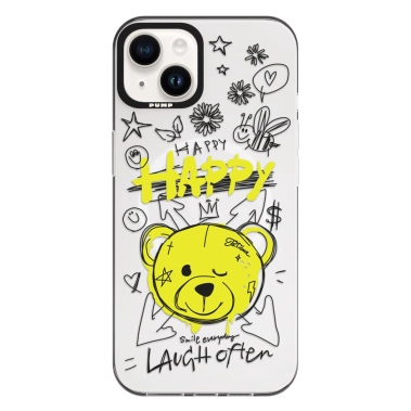 Чехол Pump Framed Silicone Case with MagSafe for iPhone 13 Clear/Black Happy vedmid - цена, характеристики, отзывы, рассрочка, фото 1