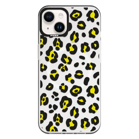 Чехол Pump Framed Silicone Case with MagSafe for iPhone 13 Clear/Black Leopattern - цена, характеристики, отзывы, рассрочка, фото 1