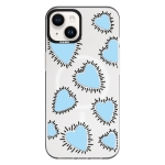Чехол Pump Framed Silicone Case with MagSafe for iPhone 13 Clear/Black Prickly hearts