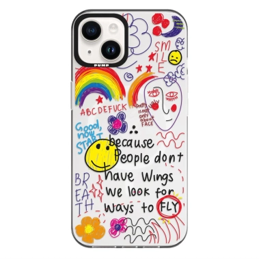 Чохол Pump Framed Silicone Case with MagSafe for iPhone 14 Clear/Black Because people - цена, характеристики, отзывы, рассрочка, фото 1