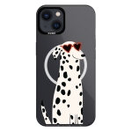 Чехол Pump Framed Silicone Case with MagSafe for iPhone 14 Clear/Black Dalmatin