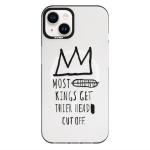 Чехол Pump Framed Silicone Case with MagSafe for iPhone 14 Clear/Black Basquiat 3
