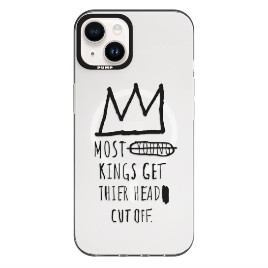 Чохол Pump Framed Silicone Case with MagSafe for iPhone 14 Clear/Black Basquiat 3 - ціна, характеристики, відгуки, розстрочка, фото 1