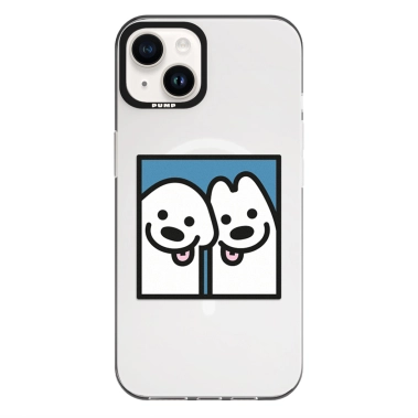 Чохол Pump Framed Silicone Case with MagSafe for iPhone 14 Clear/Black Sobaky - цена, характеристики, отзывы, рассрочка, фото 1