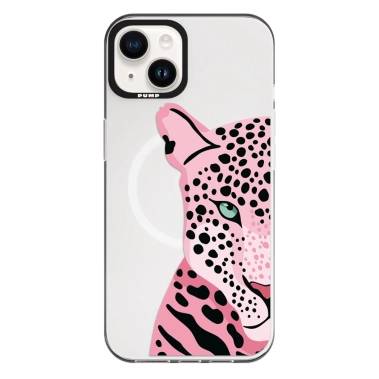 Чохол Pump Framed Silicone Case with MagSafe for iPhone 14 Clear/Black Tygr Rozheviy - цена, характеристики, отзывы, рассрочка, фото 1