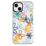 Чехол Pump Framed Silicone Case with MagSafe for iPhone 14 Clear/Black Blommor