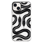 Чохол Pump Framed Silicone Case with MagSafe for iPhone 14 Clear/Black Black Snake