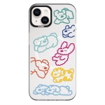 Чохол Pump Framed Silicone Case with MagSafe for iPhone 14 Clear/Black Cloudy dogs