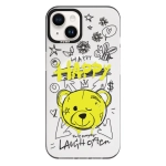 Чехол Pump Framed Silicone Case with MagSafe for iPhone 14 Clear/Black Happy vedmid