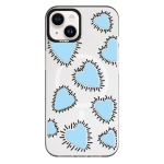 Чехол Pump Framed Silicone Case with MagSafe for iPhone 14 Clear/Black Prickly hearts