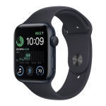 Apple Watch SE 2 2023 44mm Midnight Aluminum Case with Midnight Sport Band - S/M