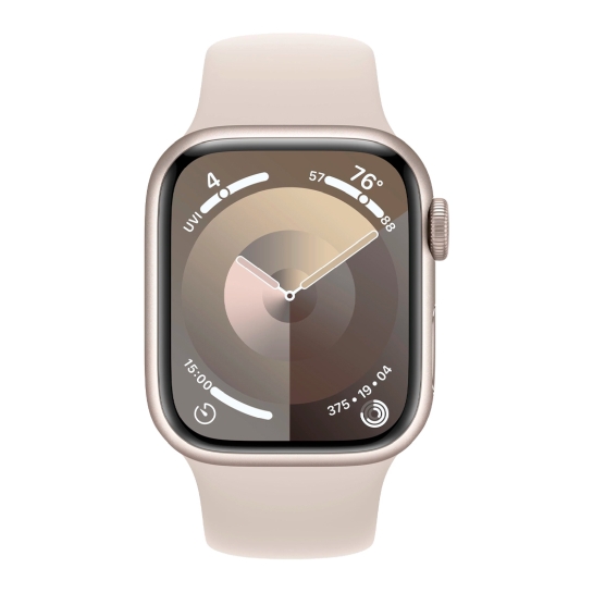 Apple Watch 9 + LTE 45mm Starlight Aluminum Case with Starlight Sport Band - M/L - ціна, характеристики, відгуки, розстрочка, фото 2