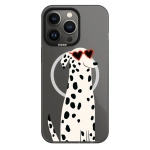 Чехол Pump Framed Silicone Case with MagSafe for iPhone 14 Pro Clear/Black Dalmatin