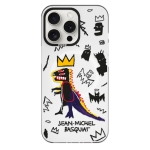 Чехол Pump Framed Silicone Case with MagSafe for iPhone 14 Pro Clear/Black Basquiat