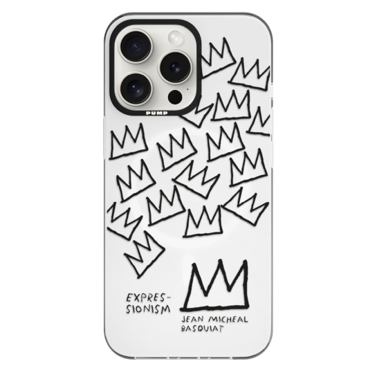 Чохол Pump Framed Silicone Case with MagSafe for iPhone 14 Pro Clear/Black Basquiat 2 - ціна, характеристики, відгуки, розстрочка, фото 1