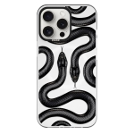Чохол Pump Framed Silicone Case with MagSafe for iPhone 14 Pro Clear/Black Black Snake